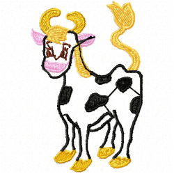 Cows Embroidery Design 1 Cows Embroidery Design 1